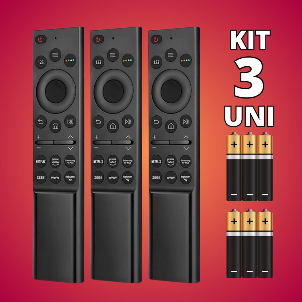 Kit Controle Compatível Com Samsung Tv Smart 4K Vários Atalhos - Escolha Seu Kit