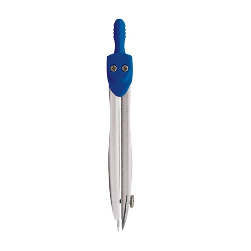 COMPASSO ESCOLAR TRIS  METAL COR PRATA/AZUL SU123 VAI LACRADO NO CAPA TRANSPARENTE