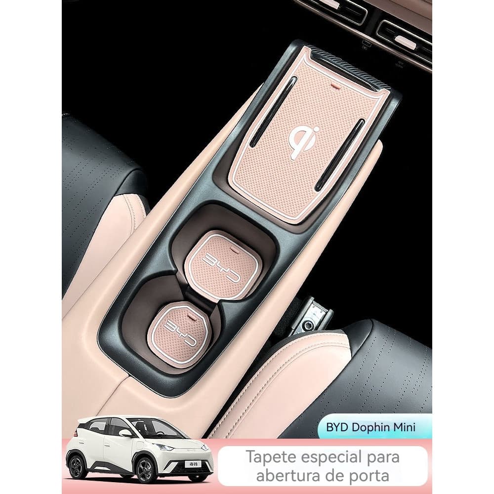 Byd dolphin Mini dedicado porta Slot esteira de armazenamento porta-copos de água antiderrapante tapete de borracha ace