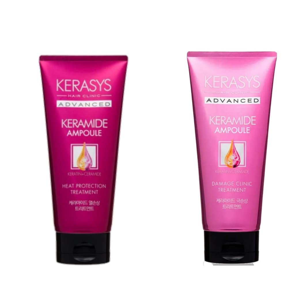Kerasys Kit Máscaras Keramide Ampoule Heat 200ml + Damage Clinic 200ML