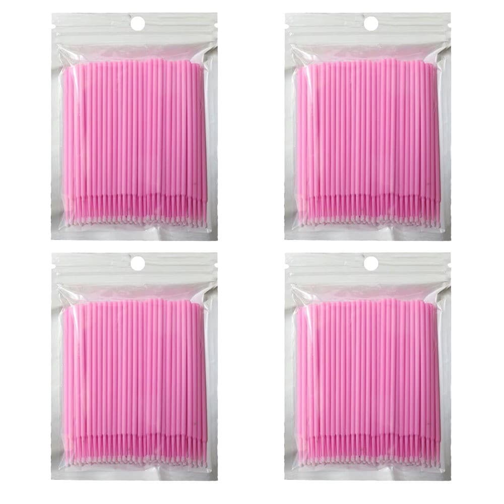 Kit 400 Microbrush Cotonete Alongamento Fio A Fio Cílios