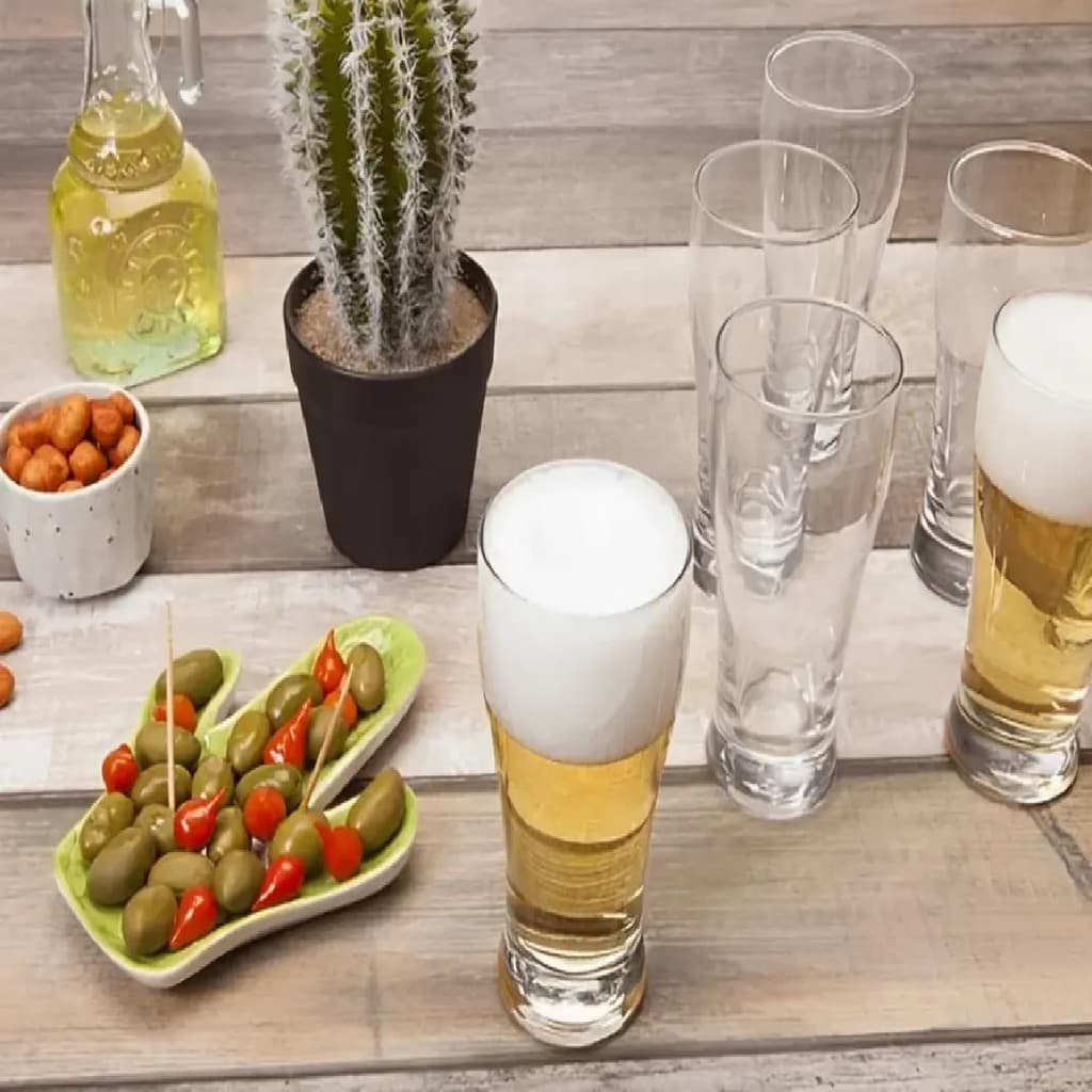 Jogo 6 Copos Vidro Cerveja Chopp Munich 195ml