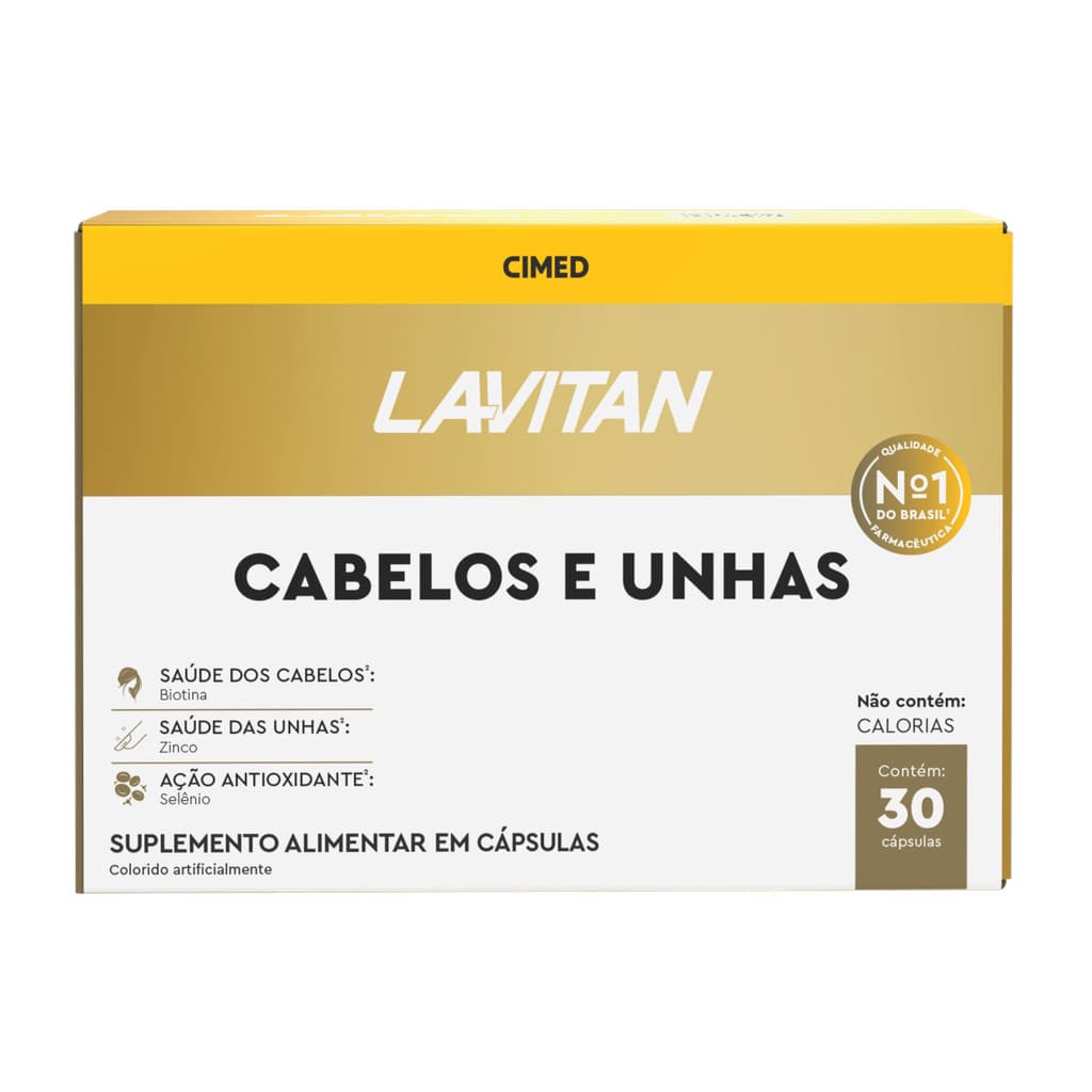 Lavitan Cabelos e Unhas Suplemento Alimentar em Comprimidos 60 caps Original Cimed