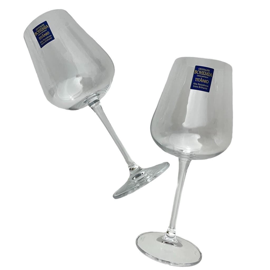 Duas Unidades de Taças de Vinho Cristal Bohemia Ardea 450ml
