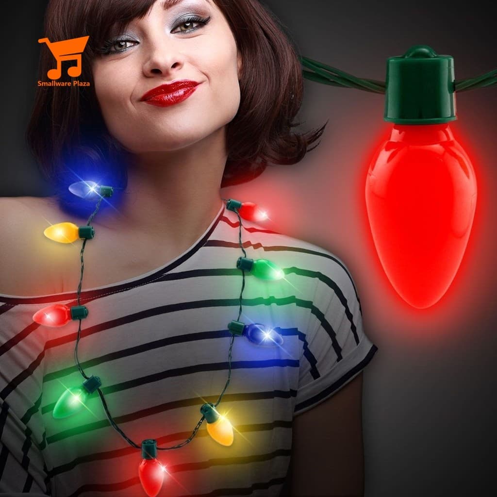 LED Light Up Lâmpada De Natal Colar Festa Favores Decoração Para Adultos Ou Crianças Festival De Férias Ano Novo