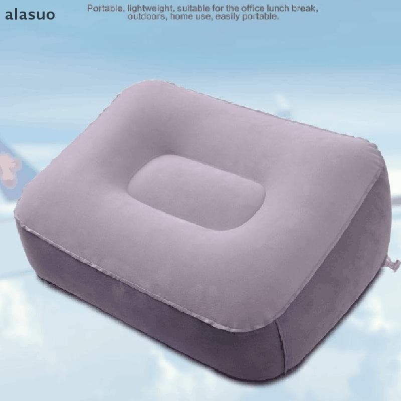 [ala] Apoio Para Os Pés Macio Em PVC Almofada Inflável Descanso De Escritório De Viagens Aéreas