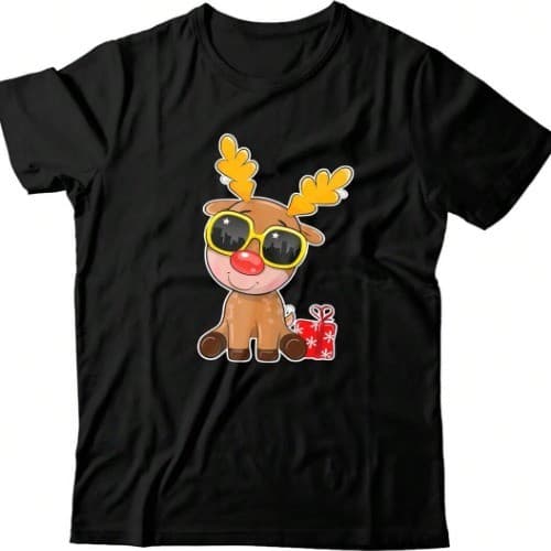 Camiseta Unissex Natal Brasil Rena Na Praia Fofa Bichinhos **ENVIO RAPIDO**