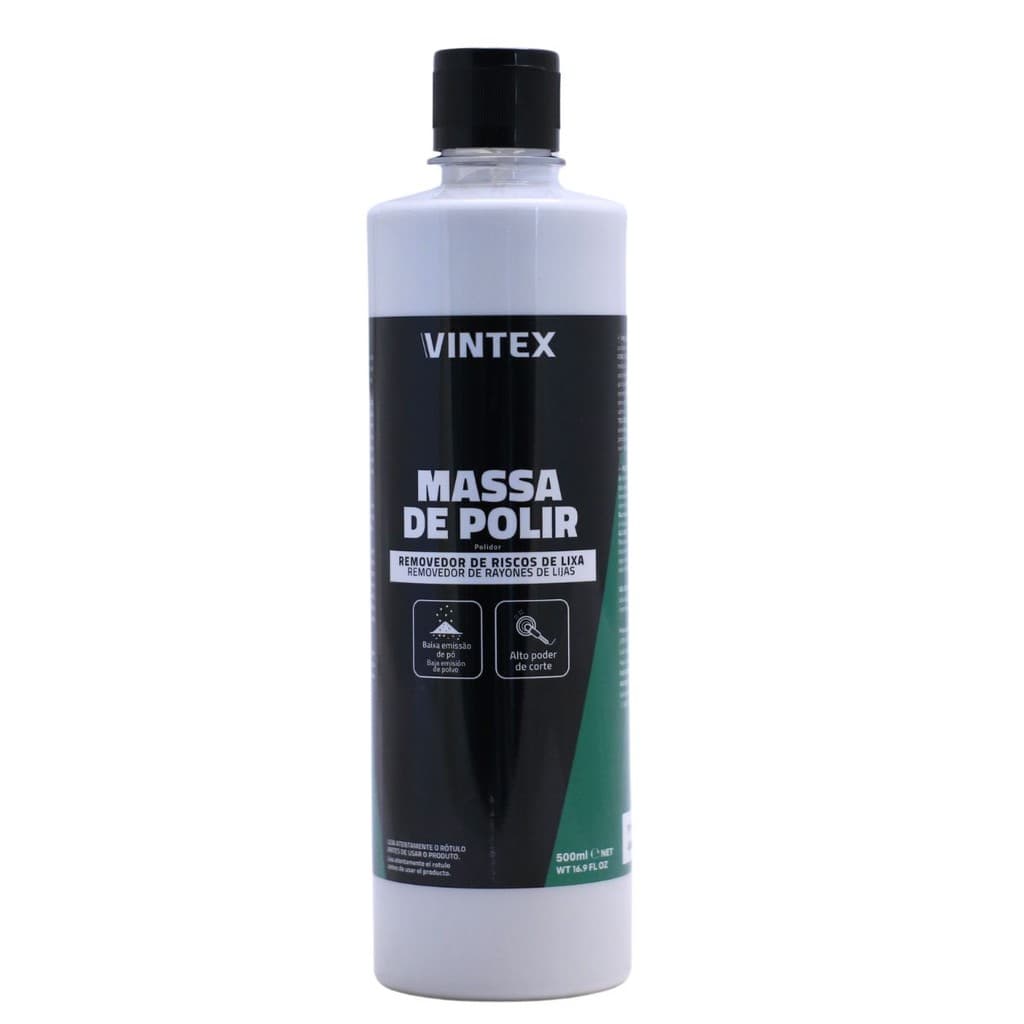 MASSA DE POLIR 500ML VINTEX ÓTIMO PODER DE CORTE PINTURA AUTOMOTIVA