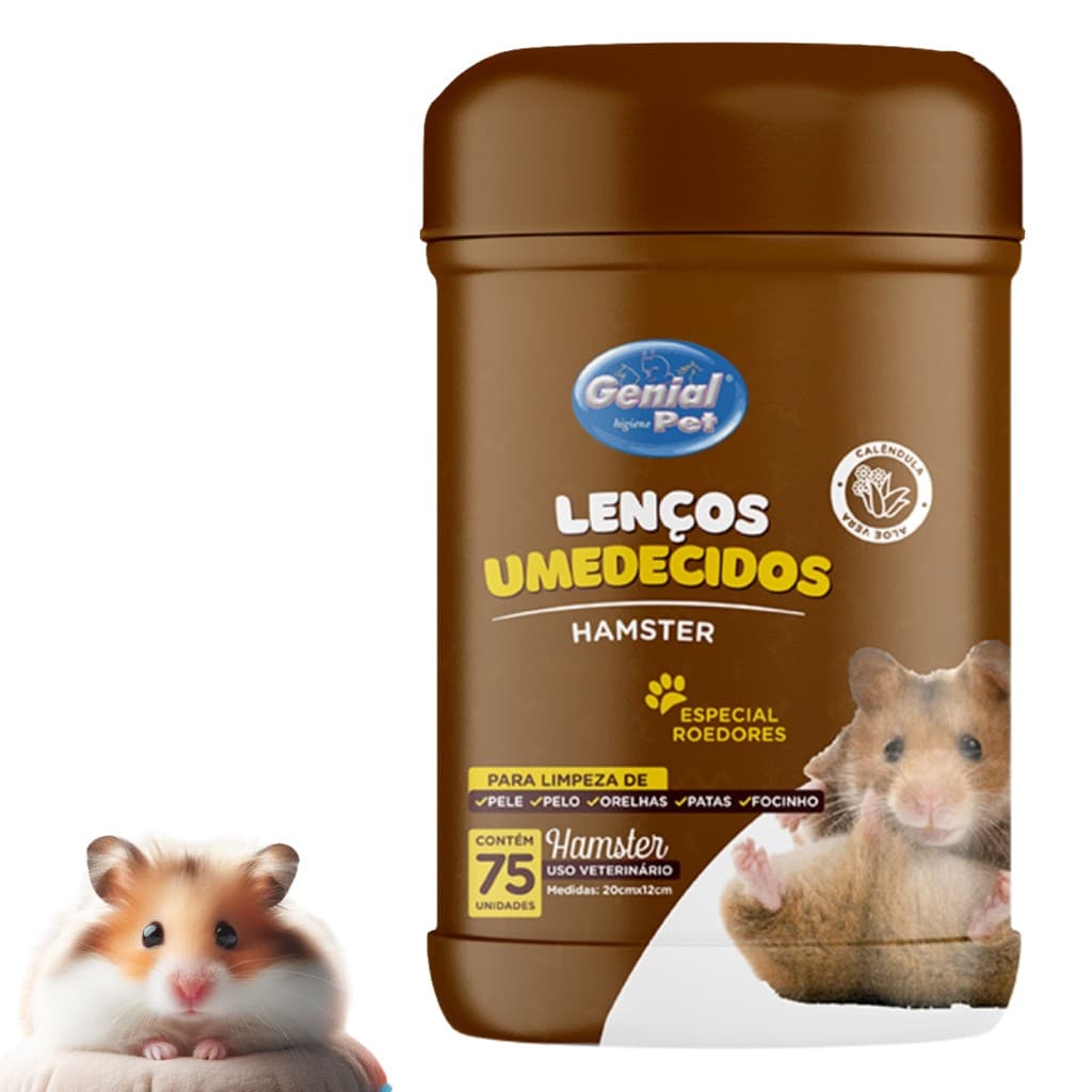 Lenço Umedecido Pet Shop Banho Seco Hamster Roedor Oferta