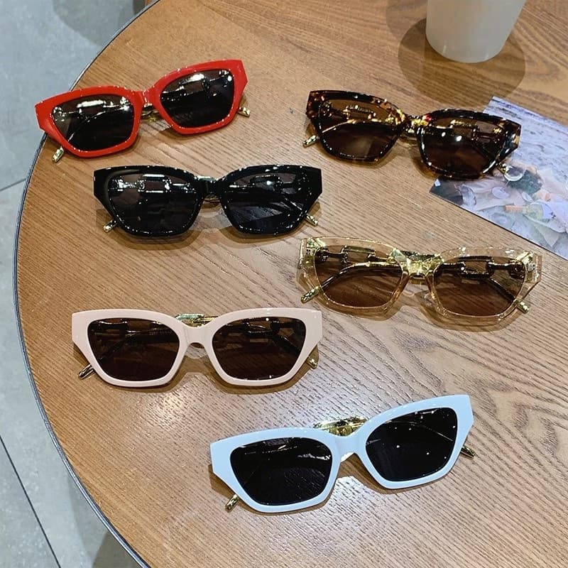 Óculos De Sol Y2K Cat Eye Inspirados Em Celebridades Estilo Retrô Com Armações Coloridas De Proteção UV400