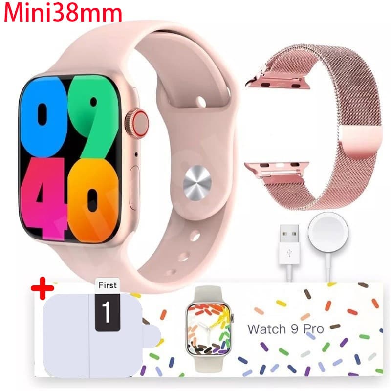 Relógio inteligente W29 Pro 38mm Série 9 Ilha Dinâmica Papel de parede personalizado Tocar música