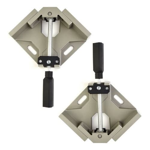 Kit 2 Esquadro Solda Morsa Angular Grampo 90 Grau Marcenaria