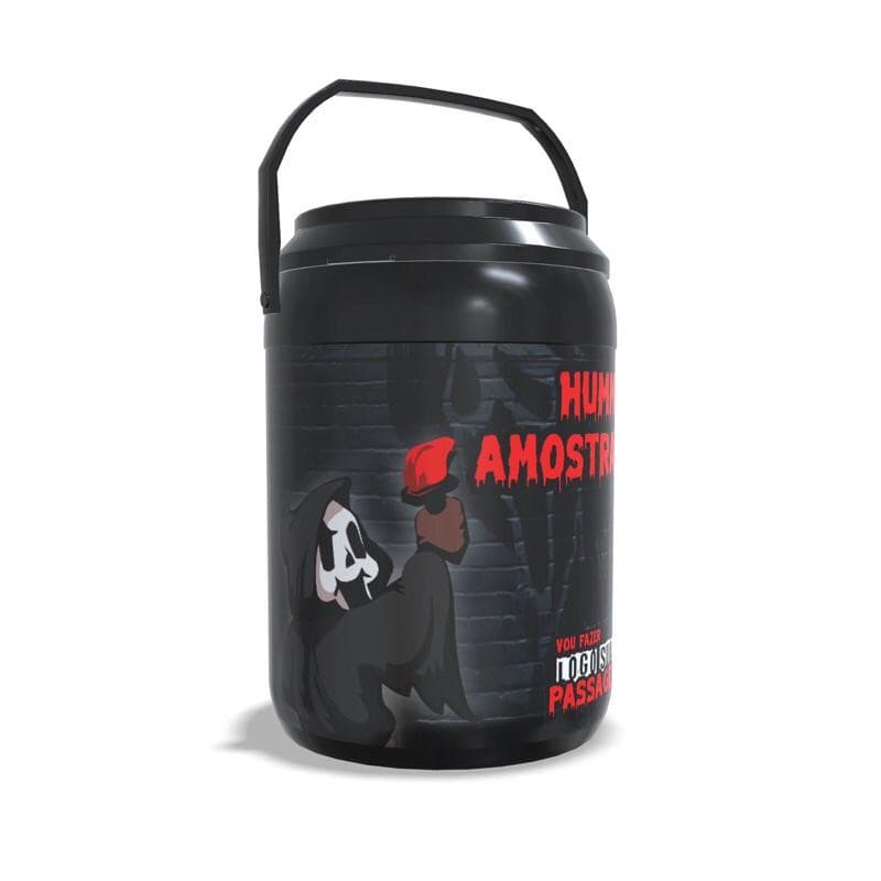 Cooler térmico com capacidade para 16 Latas com nome tema pânico amostradinho