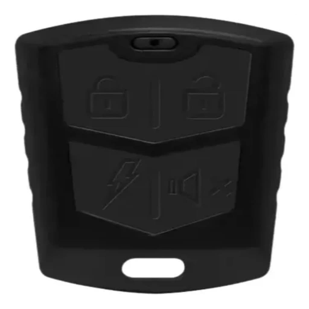 Capa Controle De Alarme Automotivo Universal look out Preto Com 4 Botões