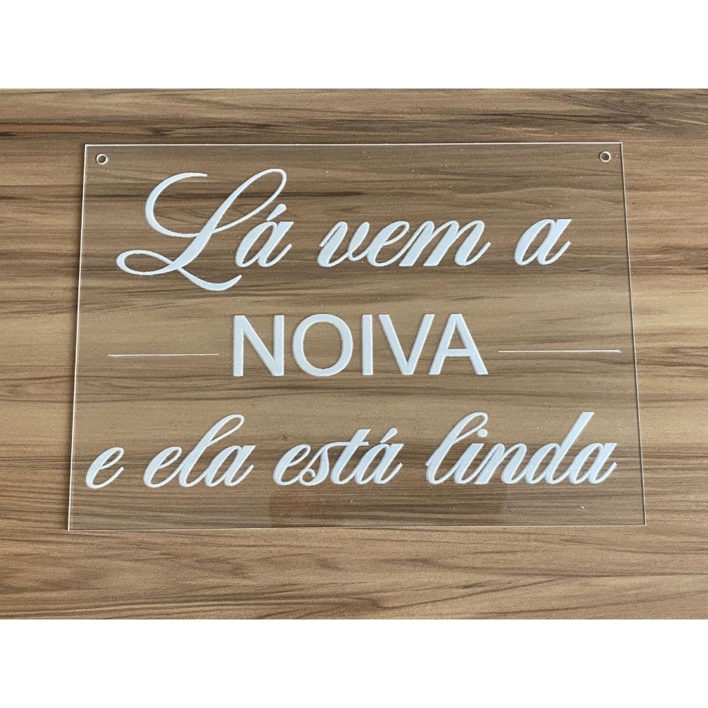 placa de casamento acrílico
