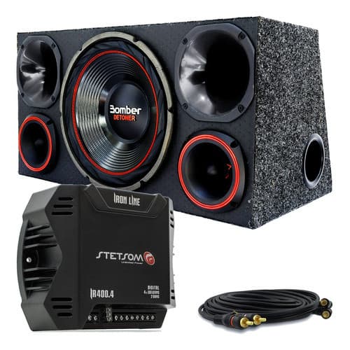 Caixa Trio Sub Bomber Detoner 12 Polegada + Modulo Stetsom