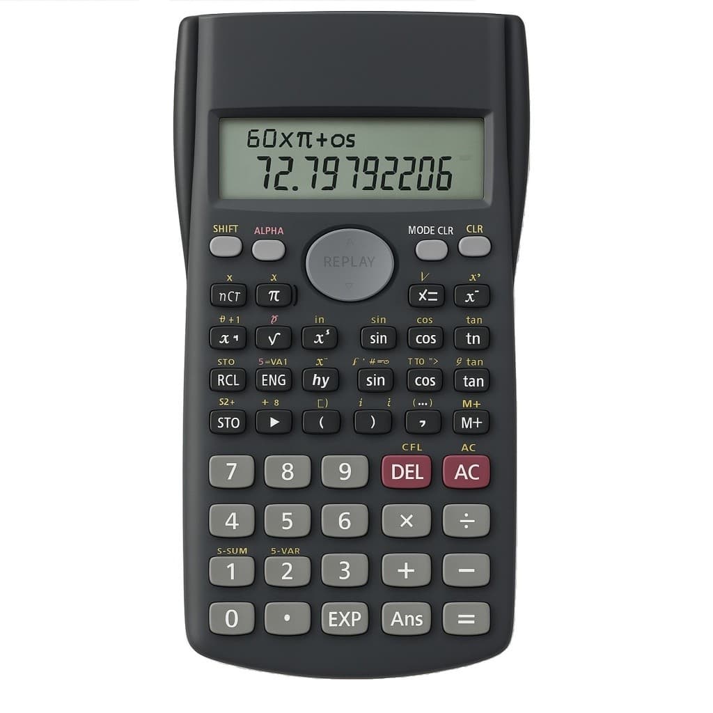 Calculadora científica multifuncional visor operações matemáticas avançadas funções trigonométricas
