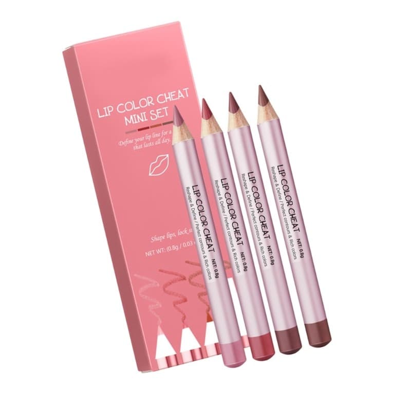 4 Pcs Lip Liner Lápis Conjunto À Prova D Matte Batom Pastas Suprimentos Maquiagem