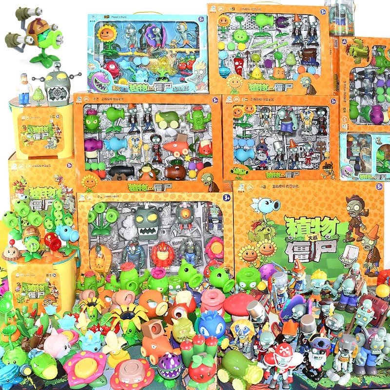 Jogo de Batalha Plants vs. Zombies Original em Caixa Figuras de Zumbis PVZ Figuras de Plantas Soltas Atiráveis Lançáveis