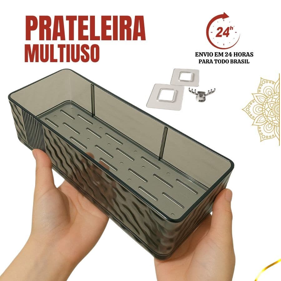 Suporte de acrílico para rack de shampoo para banheiro montado na parede