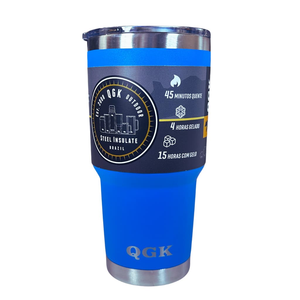 Copo Térmico QGK Tumbler 887ml - Azul | Mantenha Suas Bebidas Perfeitas por Mais Tempo