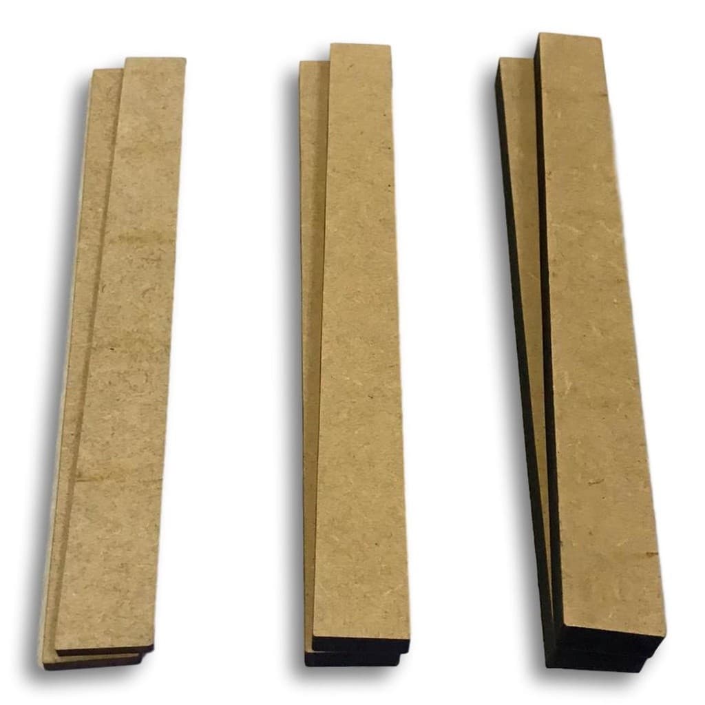 Kit Pares De Réguas Niveladoras Para Biscuit 25 cms Mdf 3/6/9mm