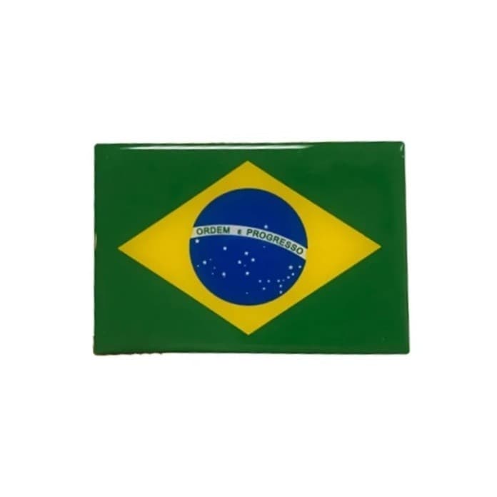Emblema Bandeira Brasil Resinada 4,0 x 6,0 cm