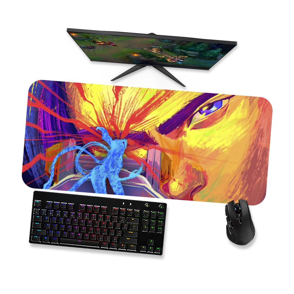 Mouse Pad Gamer Grande  LoL Arcane Caitlyn 1  LoL  90x40 80x40 60x40 70x30 45x40