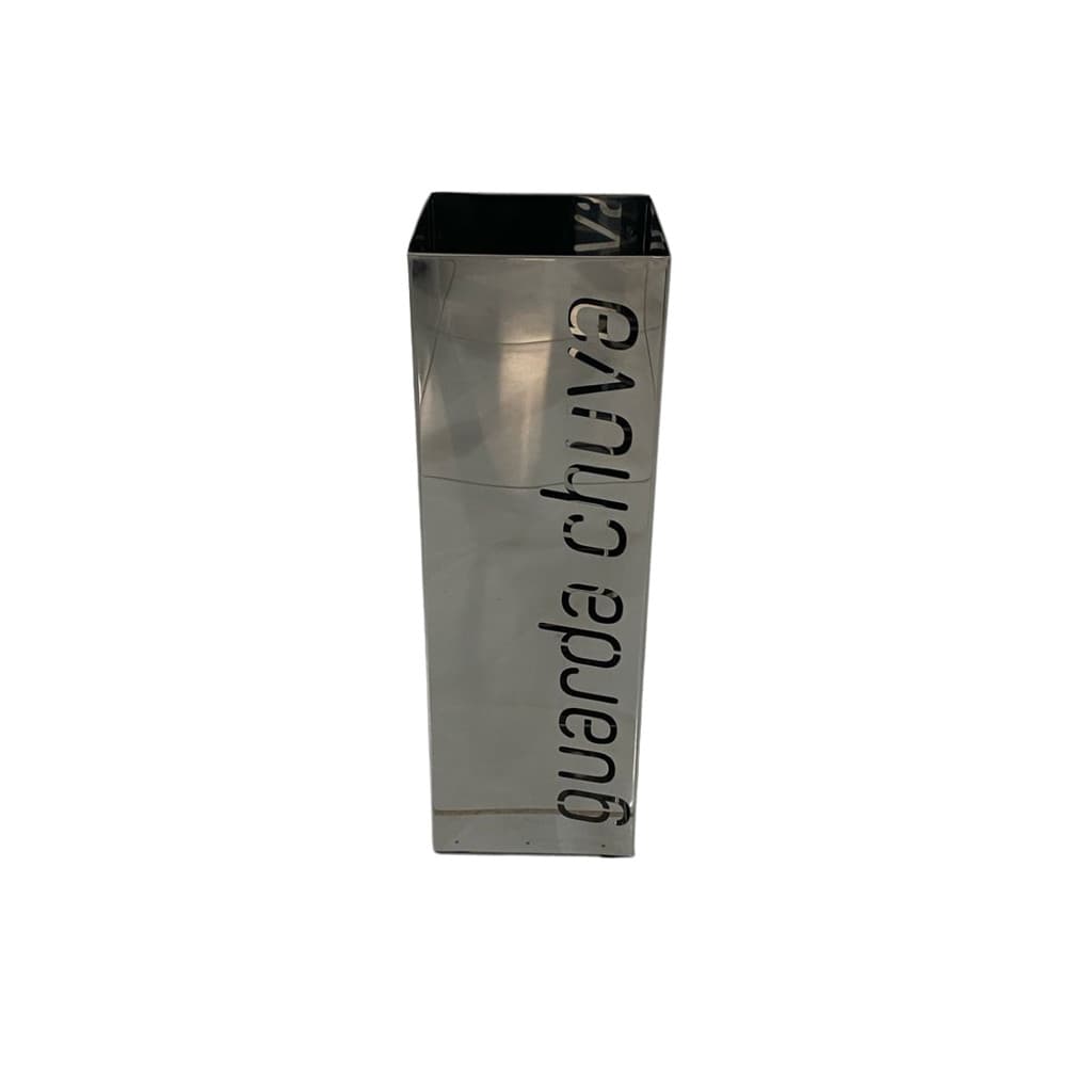 Porta Guarda-Chuva Quadrado Aço Vazado Suporte Organizador Porta Chão Escritório 50x16cm