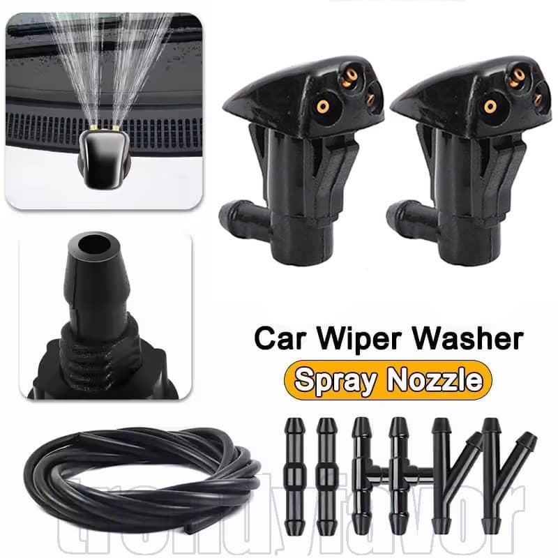 9 Pçs/Set Conjunto De Mangueira De Spray De Limpador Automático-Bocal De Jato De Tubo Macio De Borracha-Plástico , Duráv