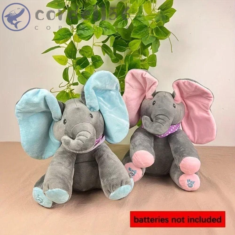 CORDELL Hide and Seek Elefante , Brinquedo De Pelúcia De Cantando Eletrônico , Bicho Jogos Musicais Orelhas Boneca Móvel
