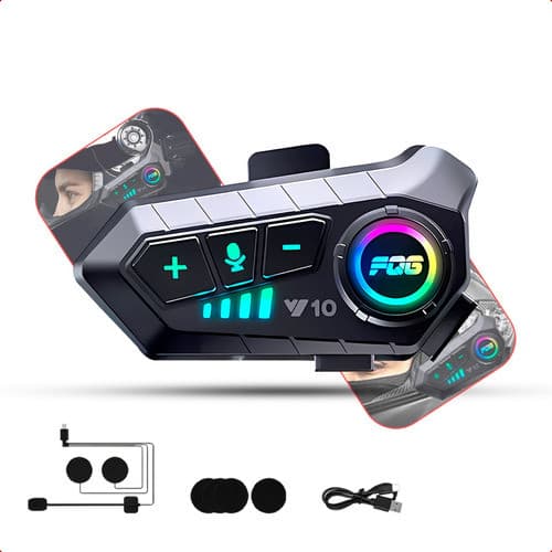 Fone De Ouvido P10 Capacete Moto Bluetooth S/fio Type-c
