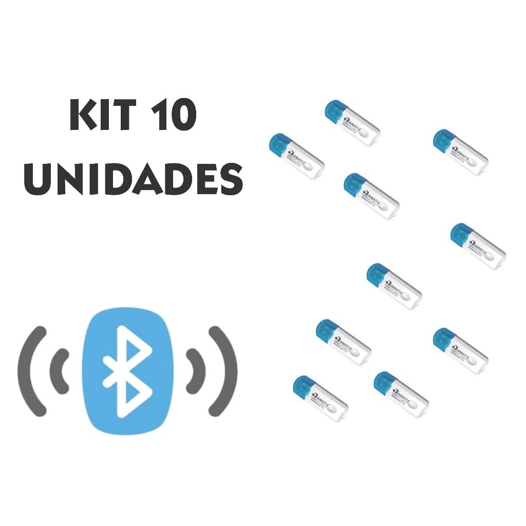 KIT 10 Adaptador Receptor Bluetooth Usb Pendrive Carro Musica Computador Radio Laptop Transmissor