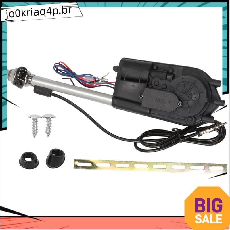 Antena Automática De Energia Elétrica Universal Para Carro SUV AM E FM Rádio Mastro Aéreo 12V