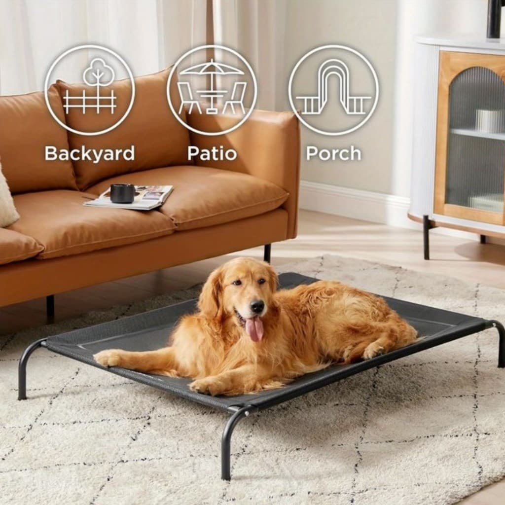 Cama Elevada Portátil Respirável E Confortável Para Pets Cães Gatos