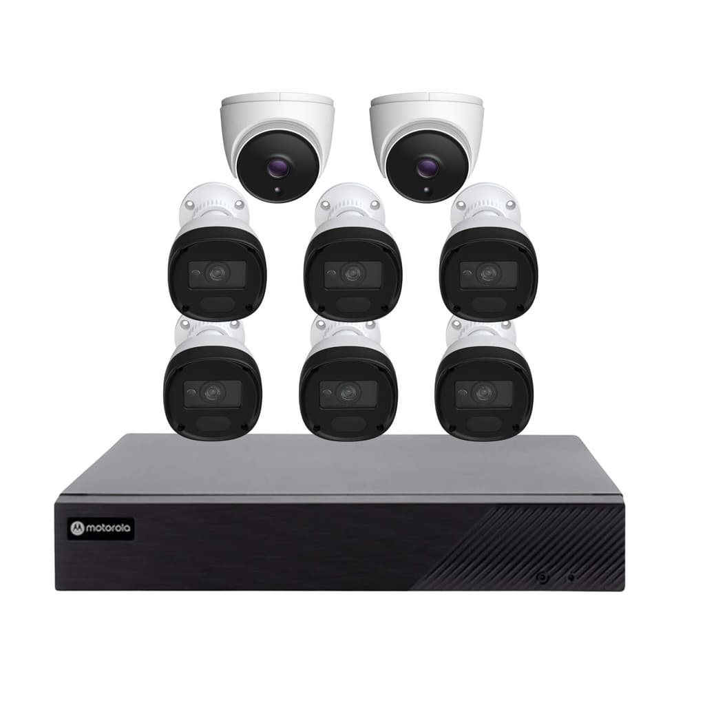 DVR 8 Canais 1080 H.265 1x Sata 5x1 2 Canal Ip + HD WD 1Tb + 2 Câmeras Bullet + 6 Câmeras Dome