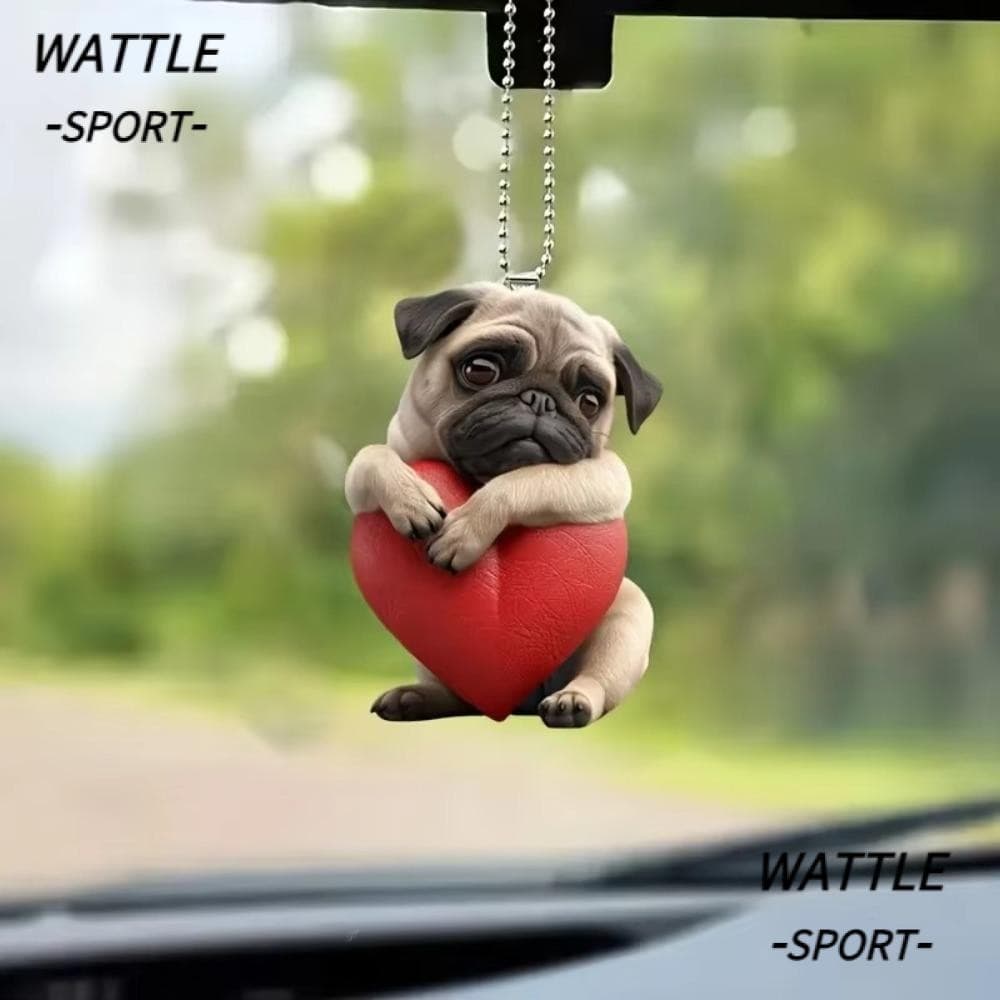 Chaveiro WATTLE , Presentes De Dia Dos Namorados , Enfeites Fofos Para Pendurar No Carro , Adorável Cachorro Pug Com Cor