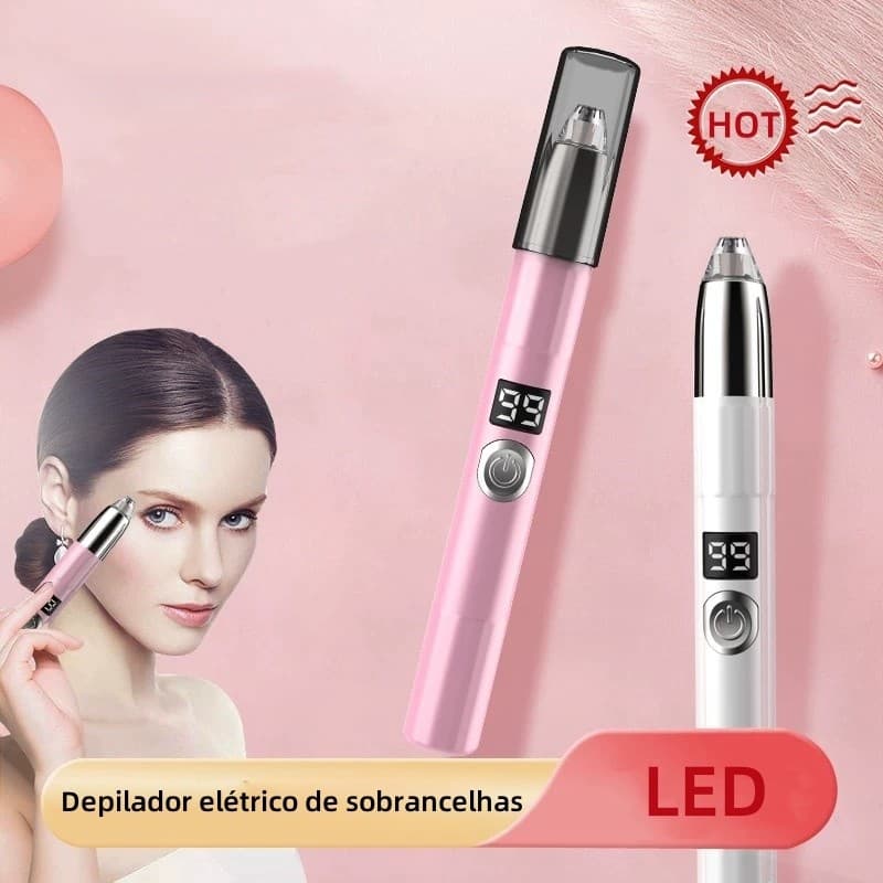Caneta Depiladora Aparadora De Sobrancelha Rosto Portátil Elétrico Recarregável