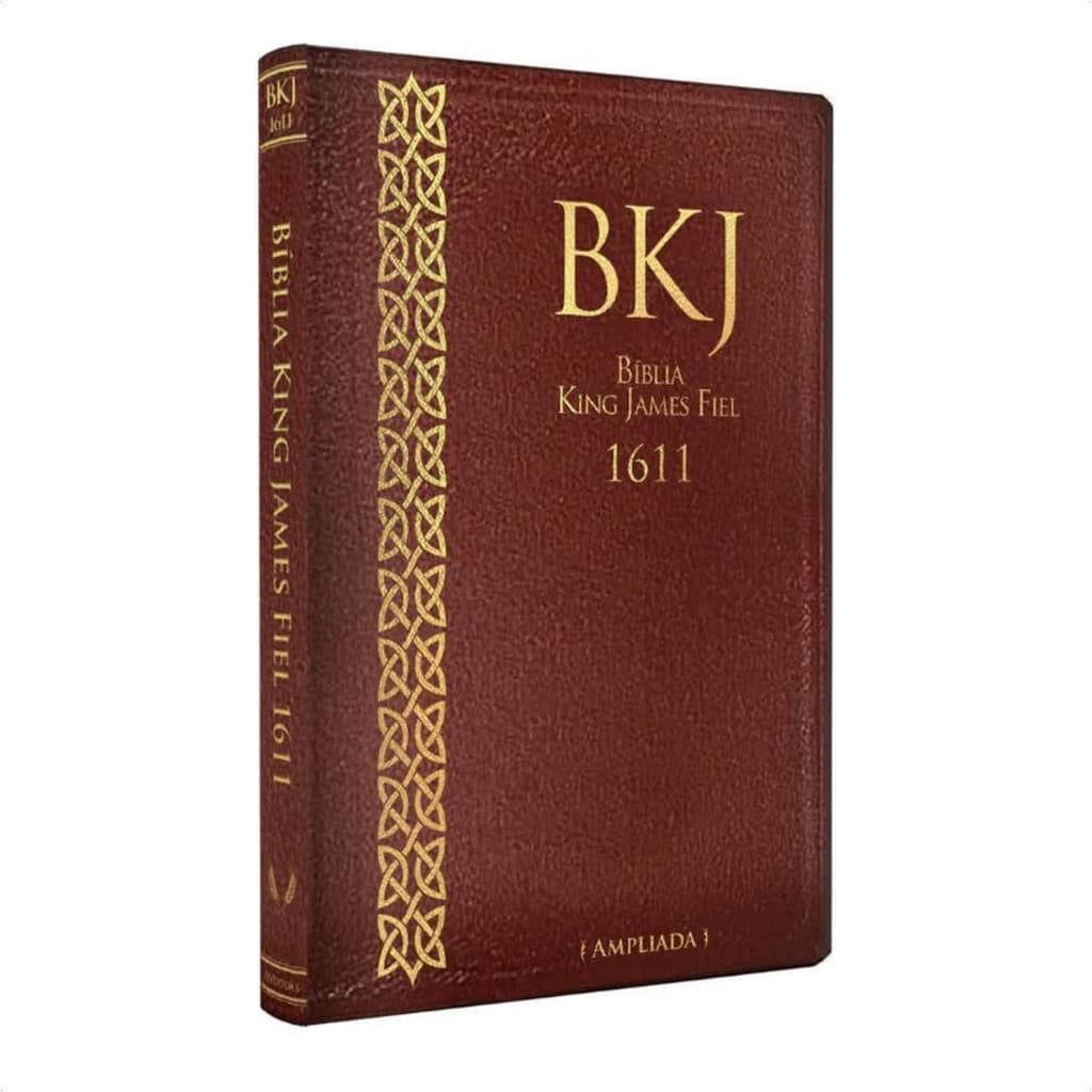 Bíblia King James 1611 Ultrafina Ampliada | Letra Normal | Capa Luxo Marrom