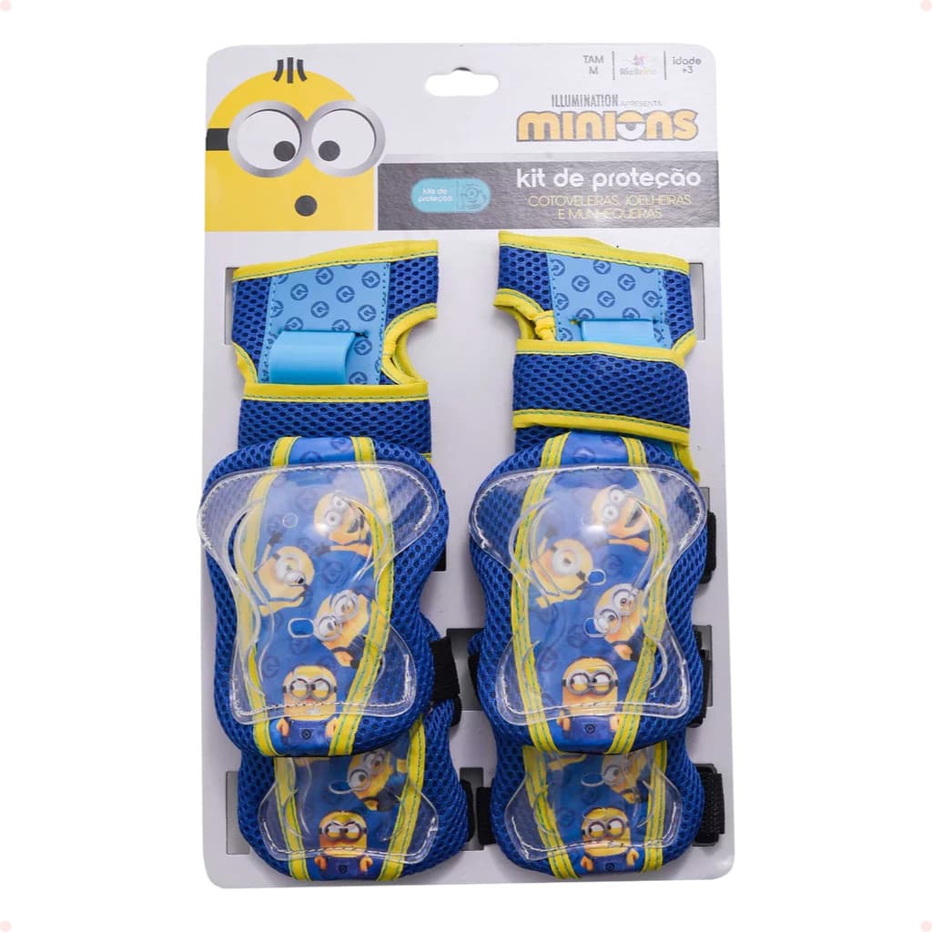 Kit de Proteção Infantil Patins Skate Bike Minions Oficial