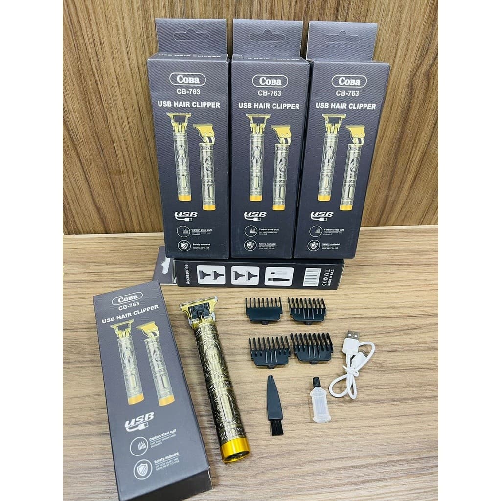 USB T9 Maquina de Barbear cortar cabelo Aparador Profissional barbeador acabamento Sem Fio Portátil