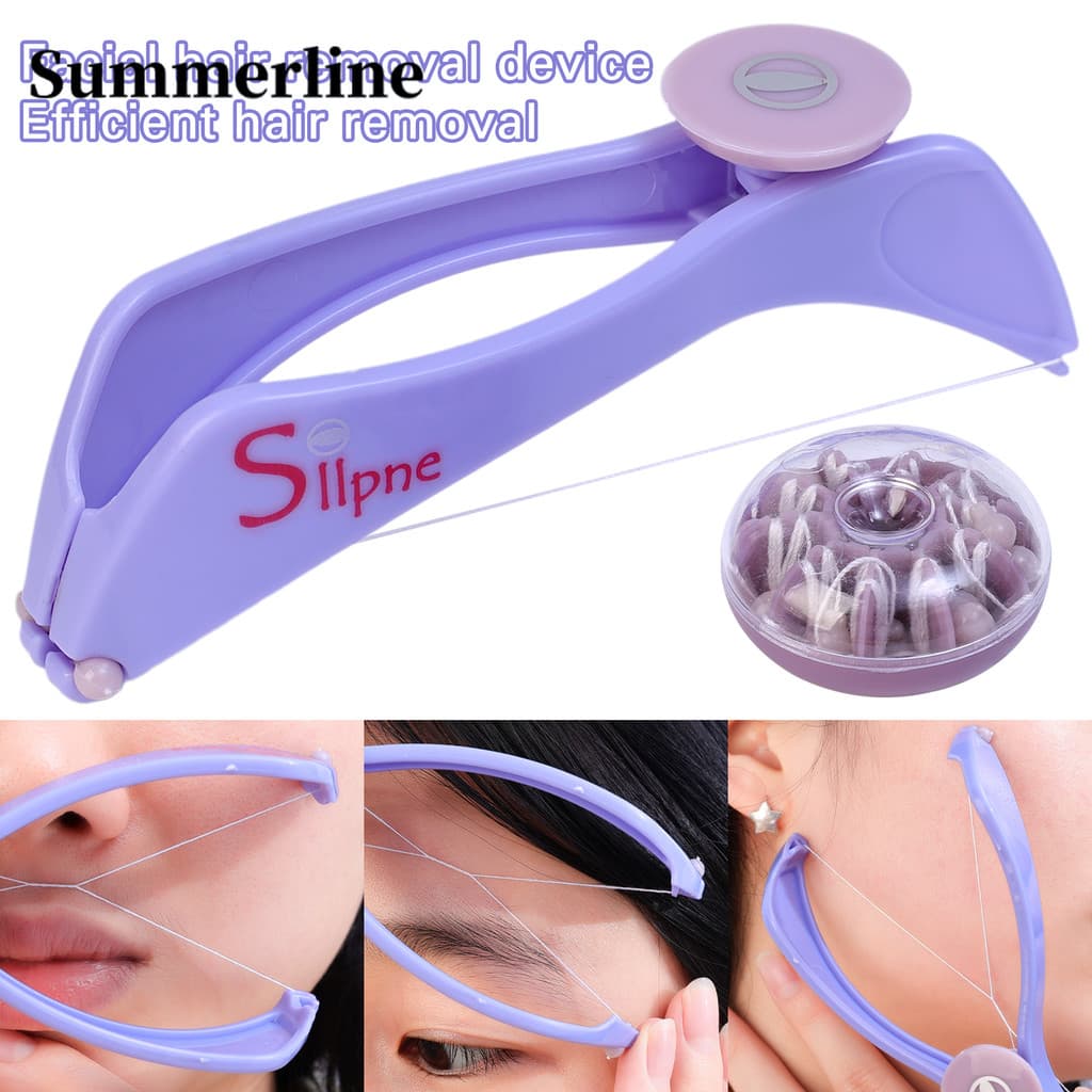 Removedor De Pêlos Faciais Durável Multifuncional-Bochechas Sobrancelha Primavera Threading Depilador Cuidados Com A Pel