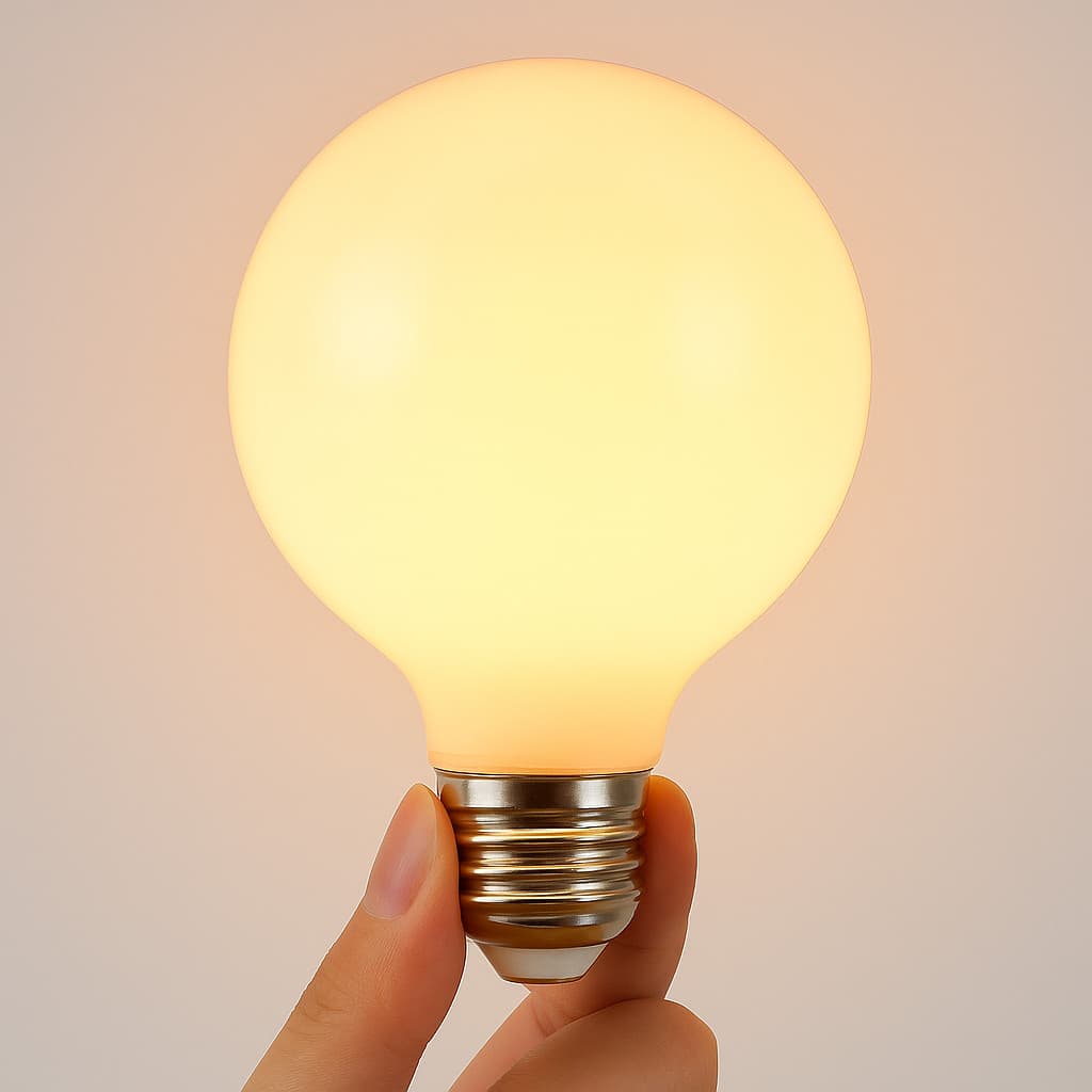 Lâmpada Luz Led Filamento Leitosa G80 4w Luz Bivolt