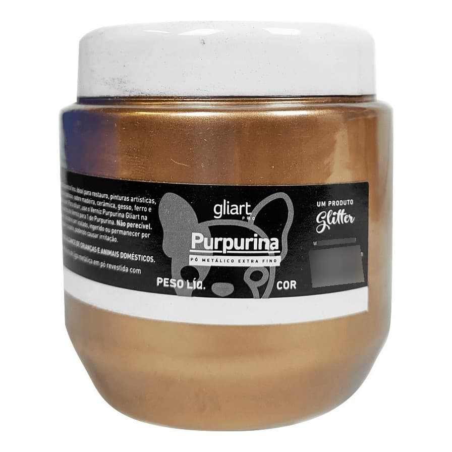 Purpurina Metálica Em Pó Ouro Ducado Gliart 50g