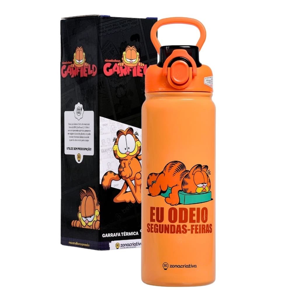 Garrafa Térmica Galaxy 650ml Garfield Nickelodeon - Zona Criativa