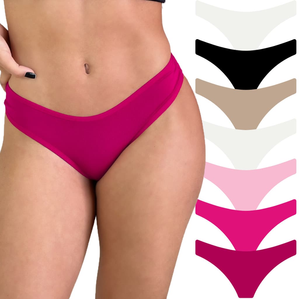 Kit 7 Calcinha Feminina Cotton Algodão Conforto Antialérgica Viére