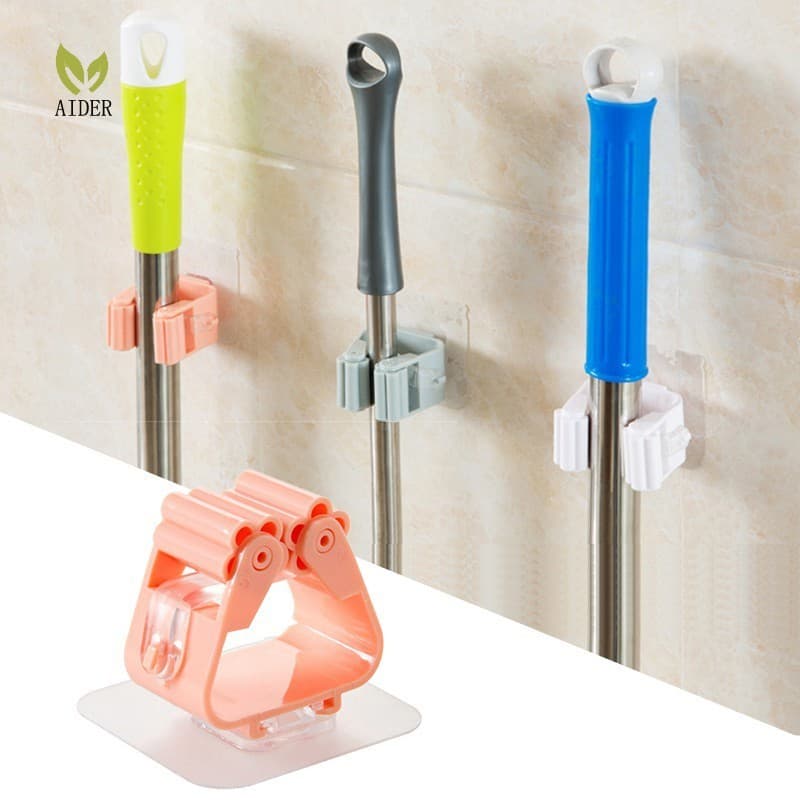 Suporte para Vassouras e Rodo Suporte de Parede Gancho de Cozinha Banheiro Racks Sem Cheiro