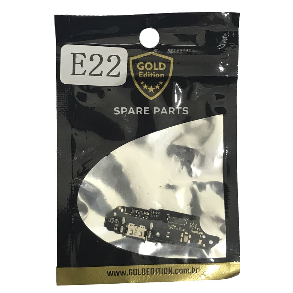 Placa de Carga Gold Edition Compatível com Moto E22 XT-2239 original completa
