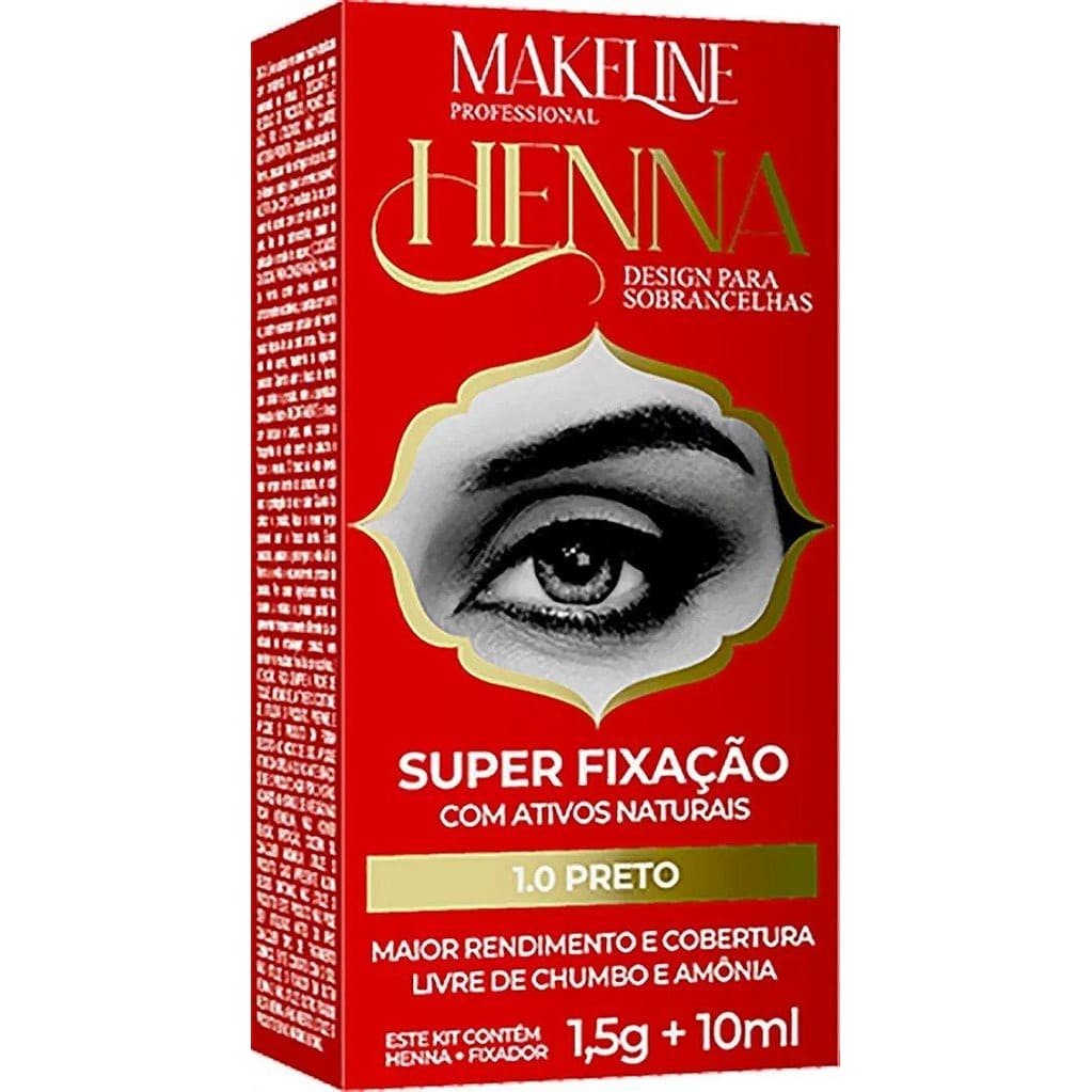 Henna Para Sobrancelhas Makeline 1,5g 1.0 Preto