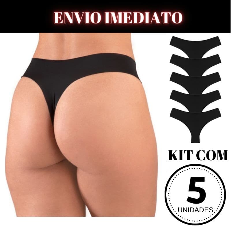kit 5 calcinhas FIO DENTAL tanga sem costura corte a laser